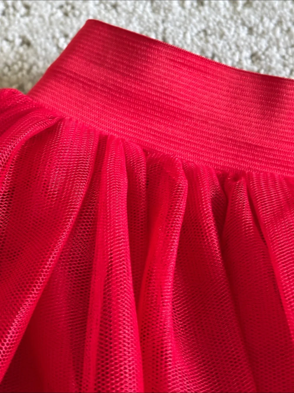Claire's Bright Red Tulle Skater Skirt